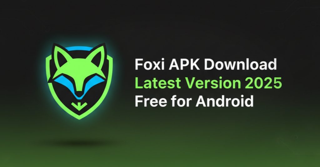 Foxi APK logo showing bold black FO letters on a green background